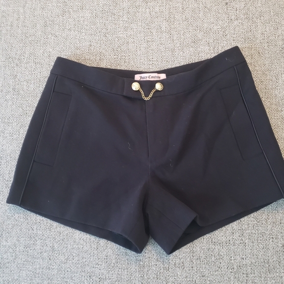 JUICY COUTURE-WOMEN BLACK DRESSY SHORTS SIZE 2 - Picture 1 of 8